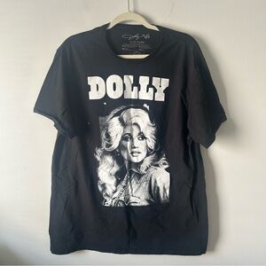 Dolly Parton black cotton tee XL